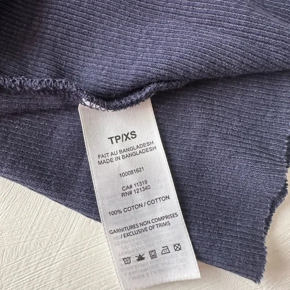 Garage Navy Cropped Tank Top - Picture 5 of 5